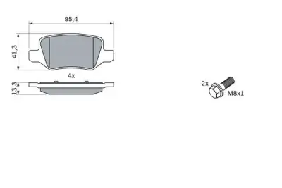 BOSCH 0986494023 Fren Balatası Arka - 7. Görsel