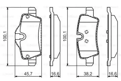 BOSCH 0986495427 Arka Fren Balatası - 2. Görsel