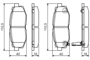 BOSCH 0986495135 Arka Fren Balatası