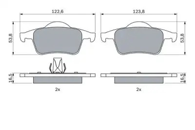 BOSCH 0986424539 Fren Balatası Arka - 7. Görsel