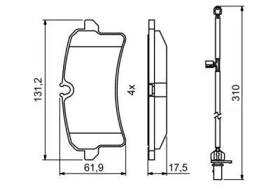 BOSCH 0986494841 Fren Balatası Arka - 7. Görsel