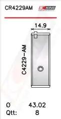 Biyel Yatak Çanağı KING CR4229AM0.5