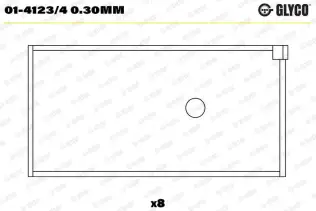 Biyel Yatak Çanağı GLYCO 01-4123/4 0.30mm