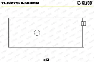 Biyel Yatak Çanağı GLYCO 71-1227/6 0.508mm