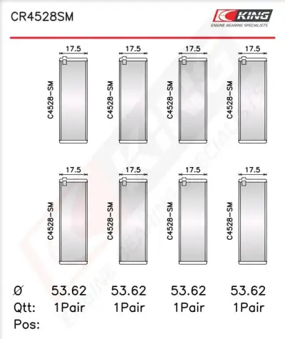 Biyel Yatak Çanağı KING CR4528SM0.5 - 2. Görsel