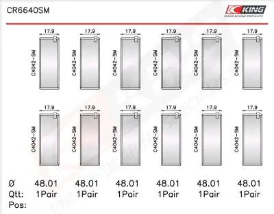 Biyel Yatak Çanağı KING CR6640SM0.5 - 2. Görsel