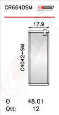Biyel Yatak Çanağı KING CR6640SM0.5