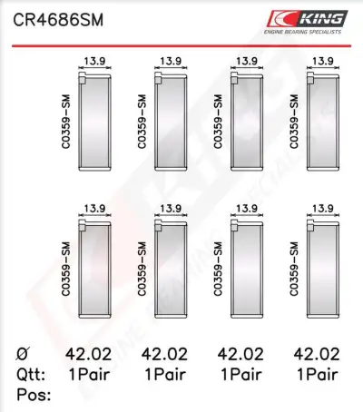 Biyel Yatak Çanağı KING CR4686SM - 2. Görsel