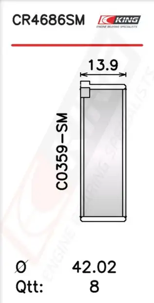 Biyel Yatak Çanağı KING CR4686SM
