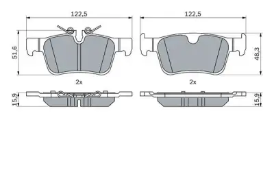 BOSCH 0986424802 Arka Balata - 7. Görsel