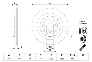 BOSCH 0986479F69 Fren Diski