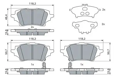 Disk Balata - Arka MAZDA SUZUKI TOYOTA - 5. Görsel