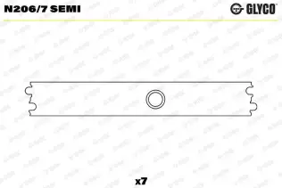 Eksantrik Mili Yatağı GLYCO N206/7 SEMI