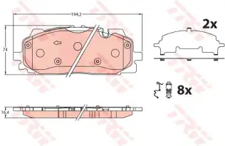 TRW GDB2190 Fren Balatası Ön