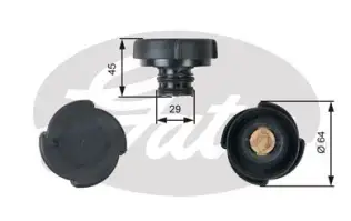 GATES RC204 Radyatör Yedek Su Depo Kapağı