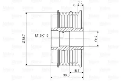 VALEO 588042 Alternatör Kasnağı - 2. Görsel