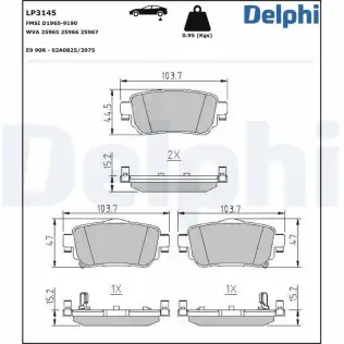 Fren Balata Seti, Diskli Fren DELPHI LP3145