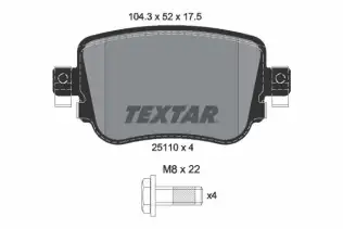 TEXTAR 2511003 Fren Balatası Arka