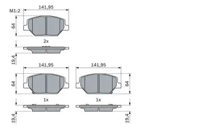 BOSCH 0986424869 Fren Balatası Ön - 7. Görsel