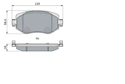 BOSCH 0986424386 Fren Balatası Ön - 7. Görsel