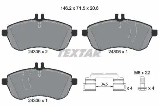 TEXTAR 2430601 Fren Balatası Ön