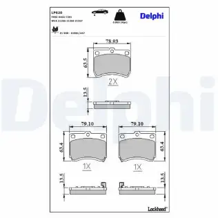 Fren Disk Balata Ön DELPHI LP620