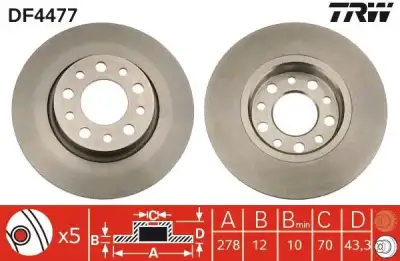 Fren Disk Ayna Arka Sağ ve Sol FIAT ORJINAL 51760273 - 1. Görsel