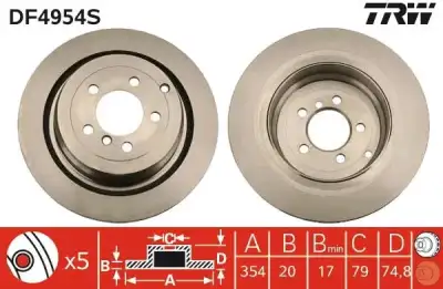 Fren Disk Ayna Arka Sağ ve Sol LAND ROVER ORJINAL LR017804 - 1. Görsel