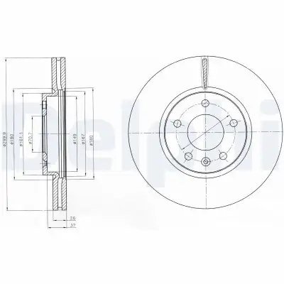 Fren Disk Ayna Ön Sağ ve Sol DELPHI BG4278 - 1. Görsel