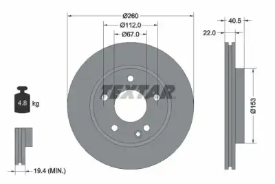 Fren Disk Ayna Ön Sağ ve Sol EUROREPAR 1618881280 - 1. Görsel