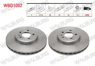 Fren Disk Ayna Ön Sağ ve Sol WALBURG WBD1002