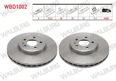 Fren Disk Ayna Ön Sağ ve Sol WALBURG WBD1002 - 1. Görsel
