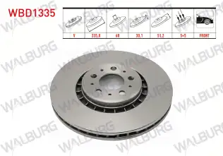 Fren Disk Ayna Ön Sağ ve Sol WALBURG WBD1335
