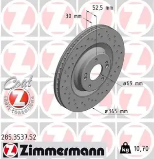 Fren Disk Ayna Ön Sağ ve Sol ZIMMERMANN 285.3537.52
