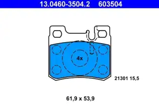Fren Disk Balata Arka ATE 13.0460-3504.2