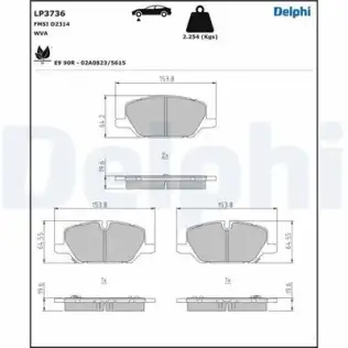 Fren Disk Balata Ön DELPHI LP3736
