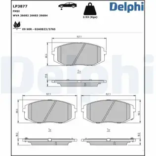 Fren Disk Balata Ön DELPHI LP3877