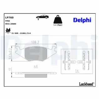 Fren Disk Balata Ön DELPHI LP760