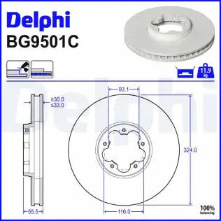 Fren Diski DELPHI BG9501C