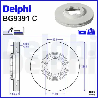 Fren Diski DELPHI BG9391C