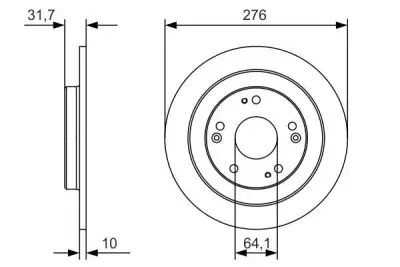 BOSCH 0986479A92 Fren Diski Arka - 5. Görsel