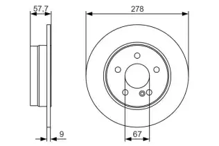 Fren Diski Arka 278 /9 7.3 Mm Kaplamali