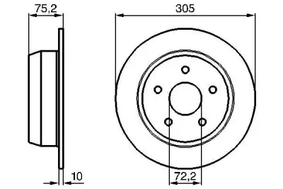 Fren Diski Arka 305 /10 8.5 Mm - 5. Görsel