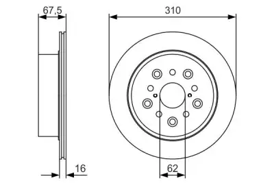 BOSCH 0986479R25 Fren Diski - 1. Görsel