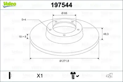 VALEO 197544 Fren Diski Arka - 1. Görsel