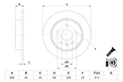 BOSCH 0986479D89 Fren Diski - 5. Görsel