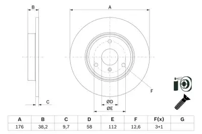 Fren Diski BOSCH 0 986 479 E74 - 5. Görsel