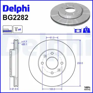 Fren Diski DELPHI BG2282