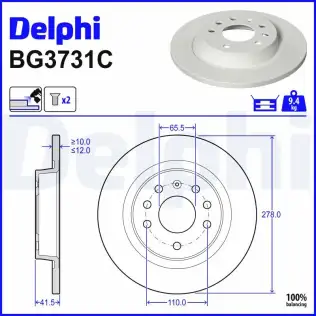 Fren Diski DELPHI BG3731C