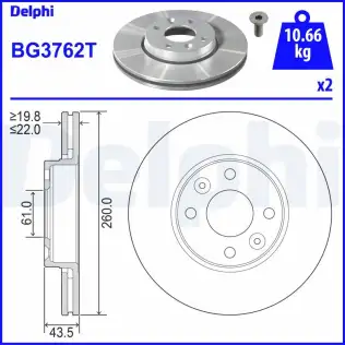 Fren Diski DELPHI BG3762T